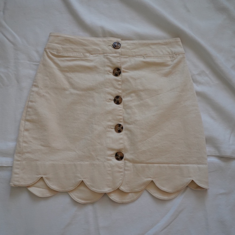 Yellow Denim Mini Skirt